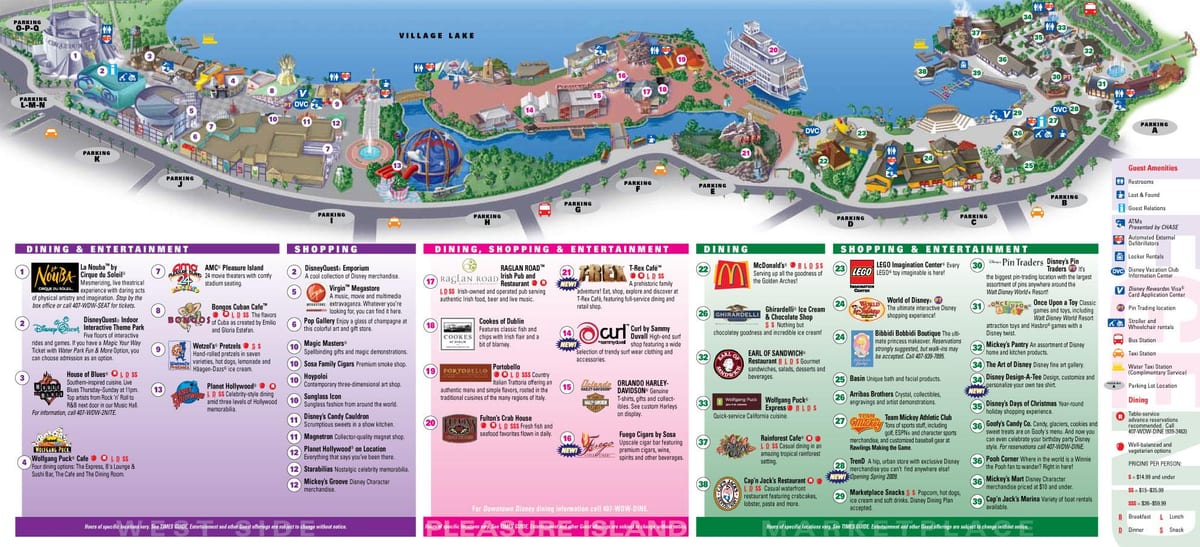 դաունթաուն Disney Օռլանդո քարտեզի վրա