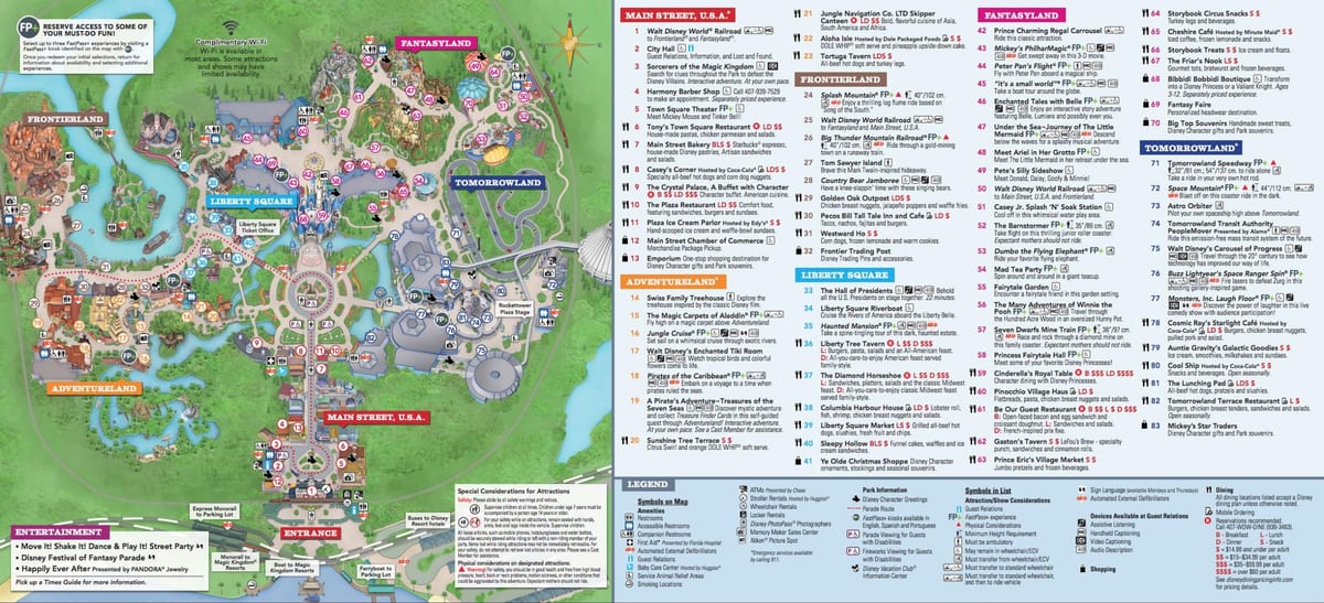 Աշխարհը Disney-ի կախարդական Թագավորությունը քարտեզ