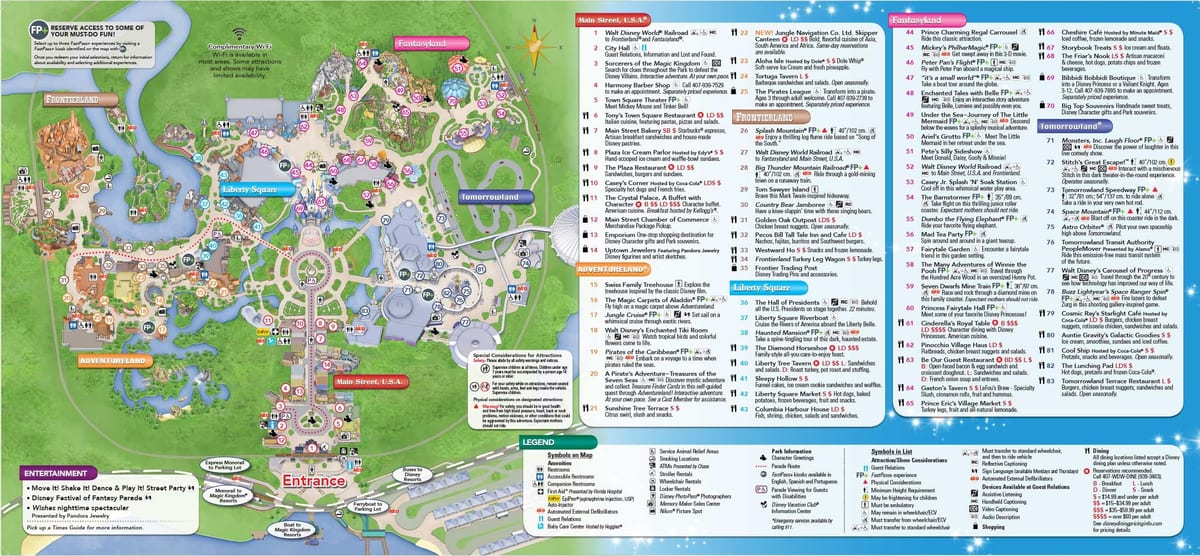 Disney world Օռլանդո քարտեզի վրա