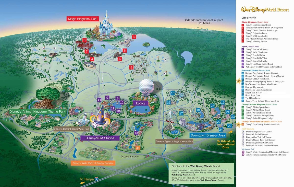 քարտեզ աշխարհ "Walt Disney"
